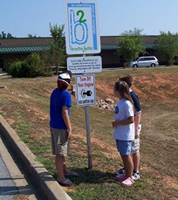 B2 sign at Fountain Inn Elementary School