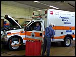 Ambulance at Vehicle Service Center