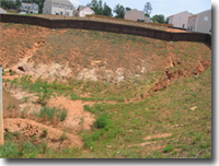 Eroding Banks In A Detention Pond