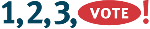 1,2,3 Vote - Logo
